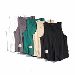 Men's Tank Tops 5XL Cotton Tank Top Summer Beach Tanktop Loose Men Oversize Fashion Summer Japanese Workout fashion O-neck Sleeveless Shirt Vest 230817