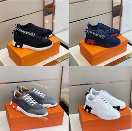 Designer Casual Shoes Bouncing Sneakers Suede Trainers Breathable Patchwork Mesh Running Shoe Men C Non-slip Rubber Flat Trainer