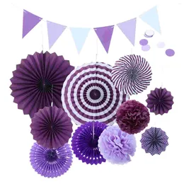 Decorative Flowers Paper Fan Flower Decoration Decorations Party Props The Banner Festive Fans