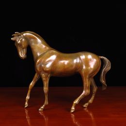 Decorative Objects Figurines Home Copper Horse Ornament Zodiac Pure Win Instant Success Large and Small Living Room Office Decorations 230817