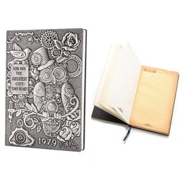 Notepads A5 Mechanical Cat Threedimensional Embossed Retro Notebook Hardcover Hard Surface Business Office Meeting Notes Stationery 230818