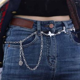 Belts Butterfly Clothes Decoration Flower Tassel Pendant Metal Belly Chain Bikini Waist Link Women