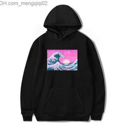 Men's Hoodies Sweatshirts Men Da Lang Li Steam Wave Colorful Splash Printing Hoodie Men's Hip Hop Fashion Unisex Japan Harajuku Vintage Men's Sweater Z230818