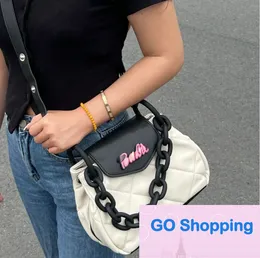 Quatily Capacity Shoulder Bags Acrylic Chain Special-Interest Design Diamond Chain Handbag for Women Spring and Summer New Bag High Texture