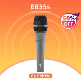 Microphones E835s Stage Wired Microphone Karaoke Handheld Universal Performance Public Transmitter Recording Portable for Sennheis HKD230818