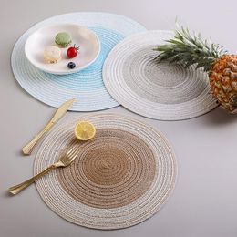 Table Mats Round Potholder Mat Nordic Western Placemat Bowl Tea Japanese Style Cotton And Linen Dinner Plate