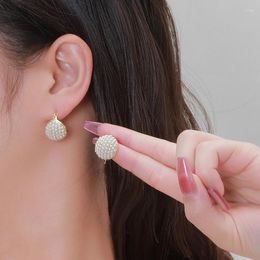 Stud Earrings Arrival Fashion Round Pearl Vintage French Baroque Rice Grain Small Elegant Simple Female Jewellery