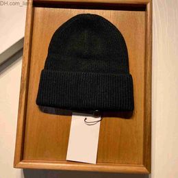 Beanie/Skull Caps Black Wool Beanie Hat BeanieSkull Caps Sport Hats Winter Ski Cap Hat for Women Men Classic Style Z230819