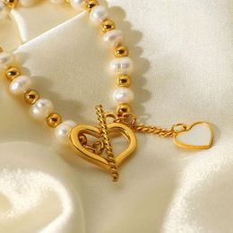 2023 The Latest Exquisite Shape Bracelets Created for Lady of Ins Bracelet Shape of Heart DIY 18k Plated Beaded Lady Bracelet with Original Box for Women