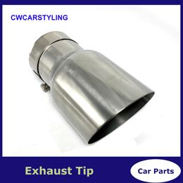 1PCS 304 Stainless Steel Universal Automobile Exhaust pipe Muffler Car Accessorie Modification X