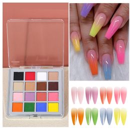 Nail Glitter Mocmaki DIY Gradient Powder 12 Colors Pigment Ombre Art For Manicure Decoration Supplies 230816