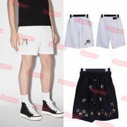 Designer Fashion Casual Clothing A miri Shorts Crack Letter Printed Shorts Trendy Mens Loose Classic Letter Embroidered Tassel Drawstring Sports Amirs Shorts