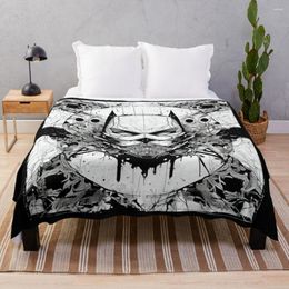 Blankets Hand-Drawn Figure Graphic With Intricate Design Outdoor Fur Bedding Halloween Throw Blanket
