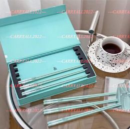 2023 designer Luxury Blue bone china ceramic chopsticks household high-end non-slip high-value net red tableware with gift box T&C5300795