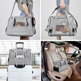 Dog Carrier Breathable Soft-sided Medium Outgoing Travel Pet Handbags Strap Transport And Cats Small Folding Bags Portable