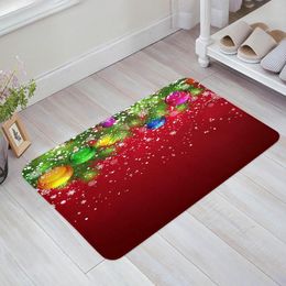 Carpets Christmas Tree Decoration Ball Snowflake Kitchen Doormat Bedroom Bath Floor Carpet House Hold Door Mat Area Rugs Home Decor