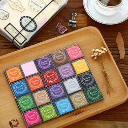 Stamps 20 Colours mini Ink Pad Scrapbooking Colourful Inkpad Stamp Sealing Decoration Fingerprint Stencil Card Making DIY Crafts 230818