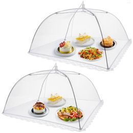 Plates 2 Pcs Vegetable Cover Mesh Tents Net Protector Washable Screen Large Covers