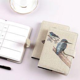 Notepads Vintage Cloth Cover Buckle Diary Journal Travel Notebook School Students Gift Item Kawaii Office Accessories 230818