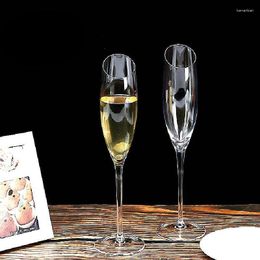 Wine Glasses 2Pcs Lead-free Crystal Glass Cup Champagne Wedding Party Flutes Bevel Home BarDrinkware Vasos De Vidrio 220ml