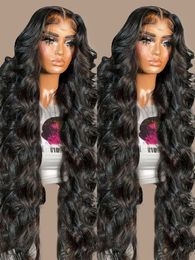 Water Wave Lace Front Human Hair Wig Transparent Body Wave 220%density 13x6 360 Hd Lace Frontal Wig Human Hair for Women Pre Plucked