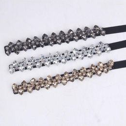 Belts All-match Shine Adjustable Waistband Waist Corset Women Belt Elastic Cummerbunds Crystal