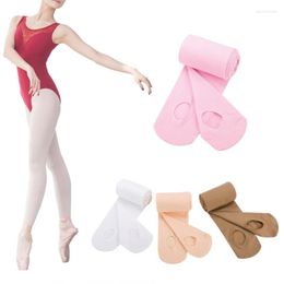 Women Socks Girls Solid Color Transition Ballet Tights Ultra-Soft Comfortable Opaque Convertible Dance Pantyhose Stocki