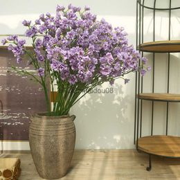 Decorative Flowers Wreaths 82cm 2 Fork Violet Artificial Flower Wedding Home Decora Living Room Bedroom Dining Table Coffee Decoration Photography HKD230818