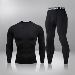 Thermal Underwear Men's Winter Men Warm First Layer Man Undrewear Set Compression Quick Drying Second Skin Long Johns Sport 760