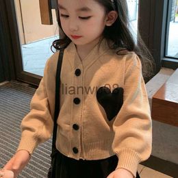 Pullover New Spring Autumn Girls Jumpers Love Khaki Toddler Boys Tops Sweater Cardigan Children's Sweater Children Clothing Babyclothes x0818