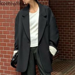 Women's Suits Fashion Long Sleeve Blazer Mujer Fall 2023 Women Jackets Notched Collar Side Single Button Suit Coat 2 Ways Wear Outfits