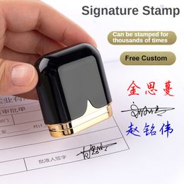 Stamps Custom Doctor Nurse Teacher Kids Name Ink Flash Stamp Signature Calligraphy SelfingInking Personalised Letter 230818