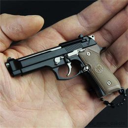 Novelty Items Pistol Toy Gun Miniature Model 92F Keychain High Quality Collection Toy Birthday Gifts R230818