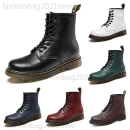 Stilista classico della moda Dr Doc Martins stivali da donna da uomo High Top British Style Coppie Abbigliamento da lavoro Stivali casual con suola spessa Stivali da moto autunno e inverno