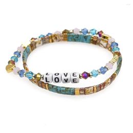 Charm Bracelets YASTYT Golden Love Hearts Crystal Bracelet Miyuki Fashion Jewelry Tila Beaded Set For Women Lovers Jewellery