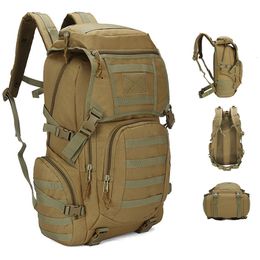 School Bags 40L Military Tactical Backpack Camping Hiking Daypack Army Rucksack Outdoor Fishing Sport Hunting Climbing Waterproof Bag 230817