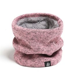 Scarves Unisex Winter Neck Scarf Ring Knitted Wool Fur Snood Women Kids Outdoor Face Cover Thick Warm Easy 230818