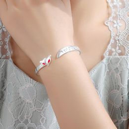 Bangle Cute Design Women Open Size Top Quality Silver Plated Bracelets Female Girl College Students Hand Accessories