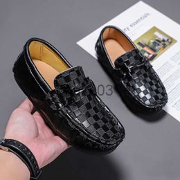 Sneakers Designer Genuine Leather Luxury Brand Kids Loafers Wedding Boys Girls Moccasins Soft Children Flats Casual Boat Children's Shoes J230818