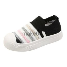 Sneakers Spring Autumn Kids Shoes Breathable Loafers Boy Toddlers Casual Sports Shoes Stripe Knitted Children Sneakers Baby Girls CSH1108 J230818