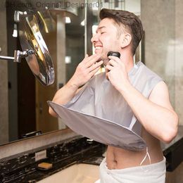 Foldable waterproof shaving hair apron hair cutting portable men's beard shaving fabric bib household cleaning adult bib Z230818