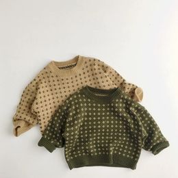 Pullover Milancel Ubrania dla dzieci Sweters Krótkie styl dziewczęta kwiatowe 230817