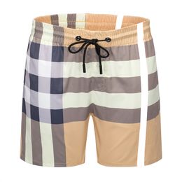 designer mens shorts beach pants european and american style brand trend classic simple checkered loose large women's same style#123