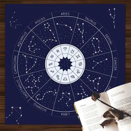 Tapestries Twelve Constellation Tablecloth Fortune Divination Tablecloth Stall Tapestry Tarot Game Mat Decoration Home Wall Hanging