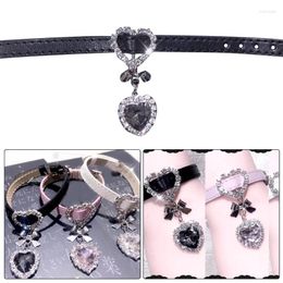 Charm Bracelets Punk PU Chains Dainty Unique Heart Pendant Wristband Hand Chain Fashion Jewelry Women