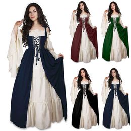 S-6xl Mediaeval Punk Dress Cosplay Halloween Costumes Women Palace Carnival Party Disguise Princess Female Victorian Vestido Robe