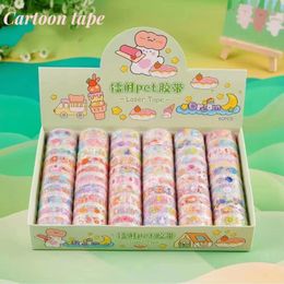 Other Decorative Stickers 60pcs Set Cute Basic Color Washi Tape Scrapbook Diy Masking Cartoon Tapes Trumpet School Stationery Store Journal Supplies 230818