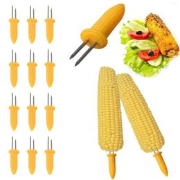 Forks 12pc Stainless Steel Corn Needles Plugs Creative Portable Barbecue Kitchen Tools