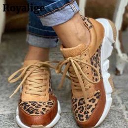 Dress Shoes Women's Sneakers Leopard Print Tennis Lace Up Platform Shoes for Women Casual Female Design Vulcanized Shoe Zapatillas Mujer New T230818