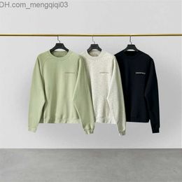 Men's Hoodies Sweatshirts 2022 New High Street Essentials Sweatshirt Simple Reflective Letter Printing Hip Hop Loose Unisex Extra Large Sweatshirt Z230818